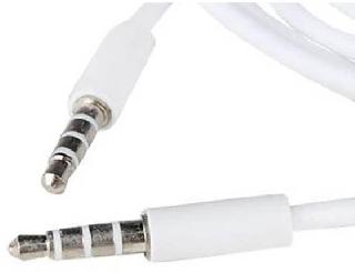 AUDIO VIDEO CABLE 3.5MM 4CPL/PL 3FT WHITESKU:254870