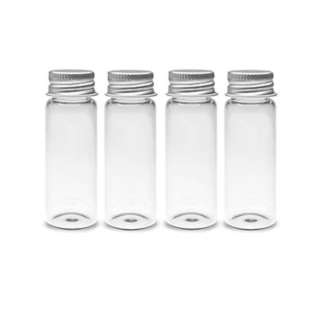 BOTTLE CLEAR GLASS WITH ALUMINUM