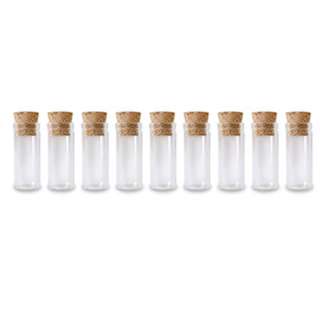 VIALS CLEAR GLASS WITH CORK LID