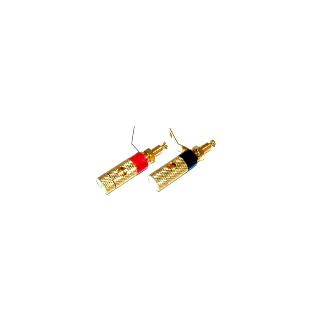 BINDING POST BLK & RED METAL GOLD PLATED 12-10AWGSKU:257062