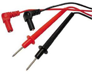 TEST LEAD MULTI METER 3F RED/BLK WITH PROTECTION CAPSKU:254985