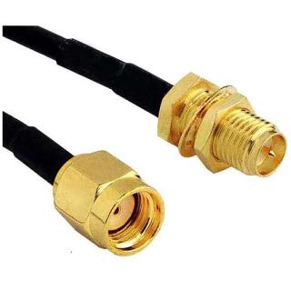 RP-SMA CABLE RG174 M/F 30FT FOR ANTENNA EXTENSION 50R
