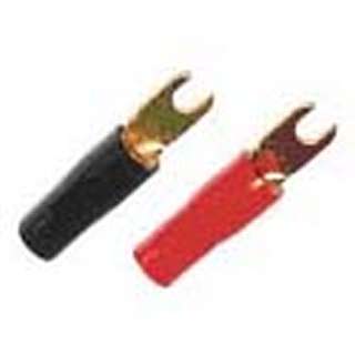 SPADE TERM RED/BLK #6 4AWG GOLD ID-4.2MM WIDTH-9MM 2PC/PACKSKU:243485