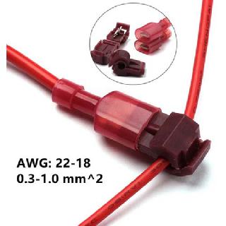 T-TAP CONN RED 22-18AWG KIT WITH FULLY INSULATED MALE TERMINALSKU:262285