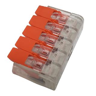 PUSH-IN CONN ORANGE 5C/26-12AWG PARALLEL 32A 450V RE-USABLESKU:274532