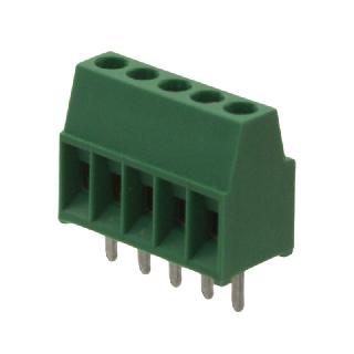 TERM BLOCK 5P PCST 2.54MM 18-30 AWG 6A/125V GRN SIDE ENTRYSKU:274520