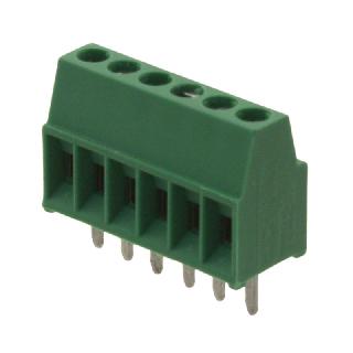 TERM BLOCK 6P PCST 2.54MM 18-30 AWG 6A/125V GRN SIDE ENTRYSKU:274521