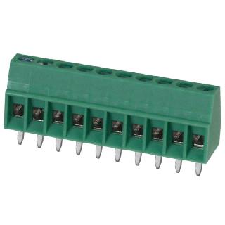 TERM BLOCK 10P PCST 2.54MM 18-30 AWG 6A/125V GRN SIDE ENTRYSKU:274522