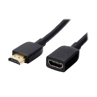HDMI CABLE MALE-FEM 8IN BLACK
