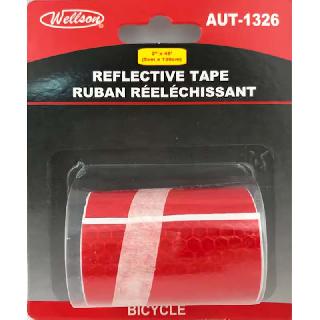TAPE REFLECTIVE 2X48 INCHES RED 2.5CM WIDE 120CM LONGSKU:263110