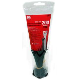 CABLE TIE BLK UV 4IN 18LB & WHT 8IN 45LB 100PC EACH COLOUR Stock Number: KBG-3051-200 $4.95