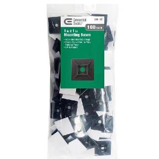 CABLE TIE MOUNT BLK 25X25MM
