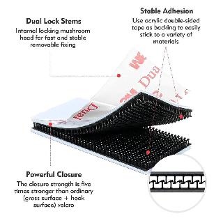 VELCRO DUAL LOCK MUSHROOM HOOK &