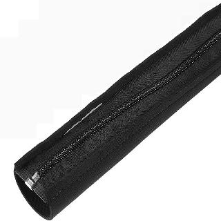 CABLE ORGANIZER FLEXIBLE WITH ZIPPER 2.75X39IN BLK TOUGH FBRIC