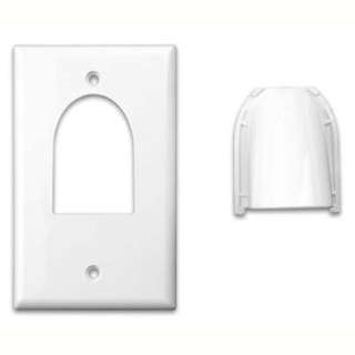 WALL PLATE FOR BULK CABLE WHITE REVERSIBLE DESIGN