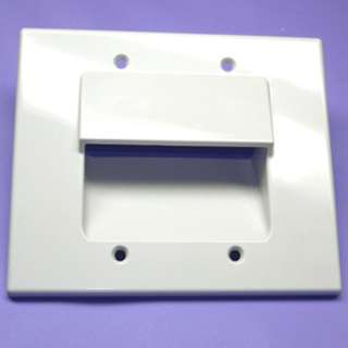 WALL PLATE FOR BULK CABLE DUAL WHITE HOLE DIA:1-1/4X2-1/2INSKU:230084