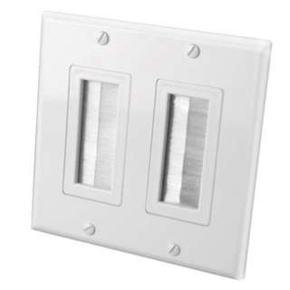 WALL PLATE FOR BULK CABLE DECORA STYLE DUAL WHITE