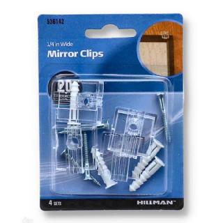 MIRROR CLIPS 1/4IN WIDE PLASTIC