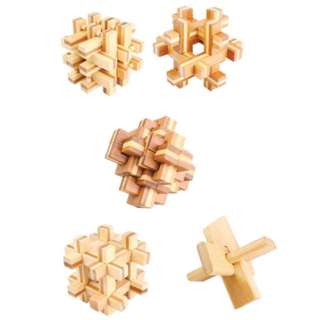 WOODEN PUZZLE MINI BAMBOO ASSORTED STYLESSKU:248008