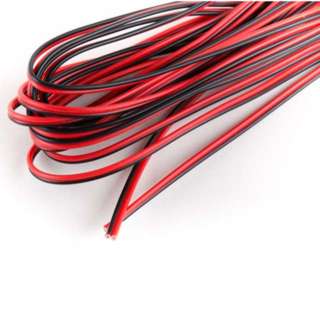 DC WIRE 26AWG BLK/RED PAIR 16FT