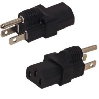 AC ADAPTER 3PIN PLUG TO C13 JACK 5-15P MALE TO C13 FEM 10A 125VSKU:274606