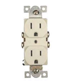 ELECTRICAL RECEPTACLE 2POS 15A 125V IVORY INSERT FOR WALLPLATESKU:239324