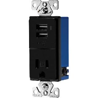 ELECTRICAL RECEPTACLE 1POS USB-A 2POS 5V 700MA DECORA INSERT
SKU:267492