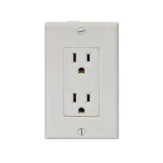ELECTRICAL RECEPTACLE 2POS 15A 125V WITH WALLPLATE DECORA WHT
SKU:237264
