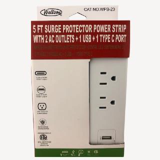 POWER BAR 2 O/LET 5FT CORD