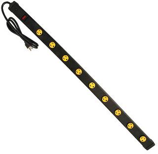 POWER BAR 9 O/LET 4FT CORD 3FT STRIP SWIVEL SAFETY COVER BLK