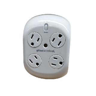 WALL TAP 4-OUTLET REVOLVE SURGE PROTECT 918 JOULES ALMOND COLORSKU:273506
