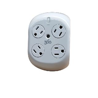 WALL TAP 4-OUTLET REVOLVE SURGE PROTECT 918 JOULES WHITE COLORSKU:273509