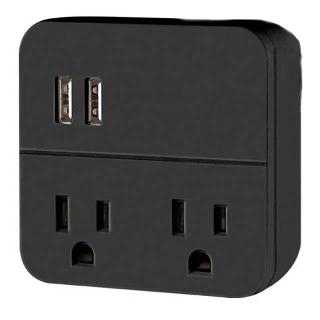 WALL TAP 2-OUTLET 2USB 15A 125V 1875w