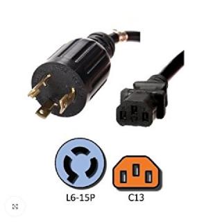POWER CABLE LOCKING 3/14 10FT SJT NEMA L6-15P TO FEMALE C13
SKU:272883