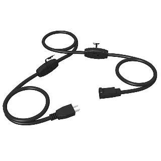 EXTENSION CORD 3/14 12FT 3 O/LET 4FT SPACED SJTW BLK Stock Number: PYJE-3331 $15.95