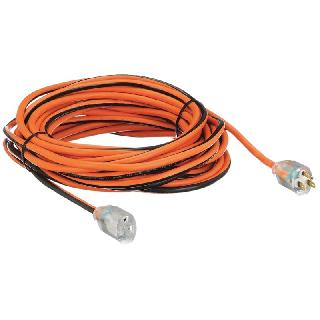EXTENSION CORD 3/14 50FT SJTW BLK & ORG WITH LIGHTED ENDSSKU:274438