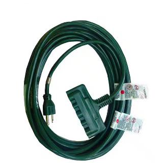 EXTENSION CORD 3/16 50FT SJTW GRN TRIPLE TAP ALL-WEATHER 13ASKU:274430