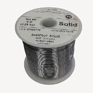 SOLDER WIRE 63/37 SOLID 5LB 1.5 MM 0.062IN DIA SN63PB37