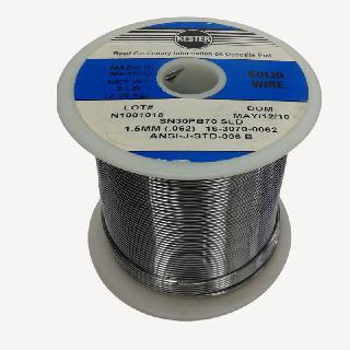 SOLDER WIRE 30/70 SOLID 5LB 1.5 MM 0.062IN DIA SN30PB70
SKU:268120