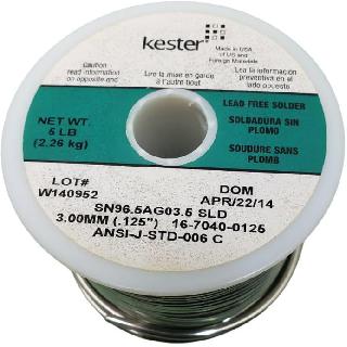 SOLDER WIRE LEAD FREE 5LB 3MM