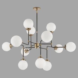 BISTRO MEDIUM CHANDELIER IN HAND RUBBED ANTIQUE BRASS W/WHT GLASS
SKU:269424