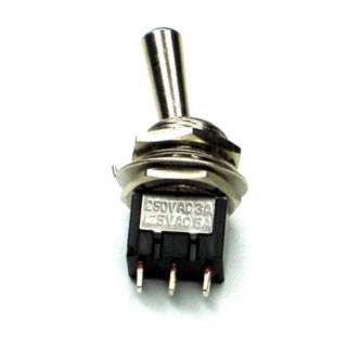 TOGGLE SWITCH 1P2T 6A ON-NONE-ON 125VAC TH SOL 12MM HOLESKU:225685