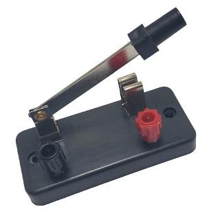 KNIFE SWITCH 1P2T WITH POSTS ON BAKELITE BASE 2.75X1.25INSKU:212595