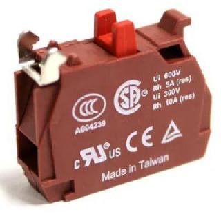 CONTACT BLOCK FOR SWITCHES NC 10A 600V