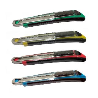KNIFE UTILITY AUTO FEED 5IN WITH SNAP-OFF CUTTER ASSORTED COLOURS