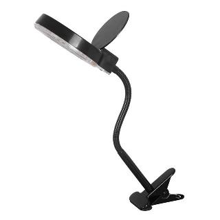 MAGNIFYING CLIP LED LAMP 3X FLEXIBLE GOOSENECK BLACKSKU:252359