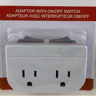 WALL TAP 2-OUTLET WITH SWITCHES