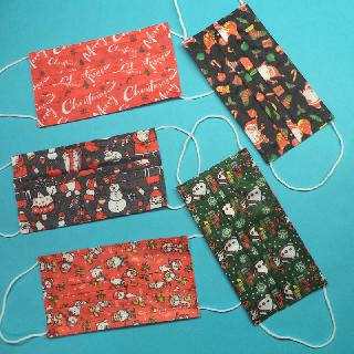 FACE MASK DISPOSABLE CHRISTMAS WITH EAR LOOP ASSORTEDSKU:257063
