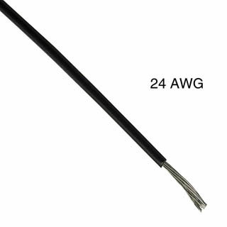 WIRE STRANDED 24AWG 1000FT BLACK