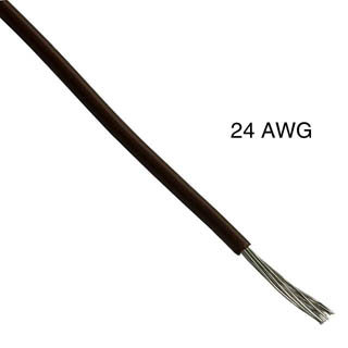 WIRE STRANDED 24AWG 100FT BROWN